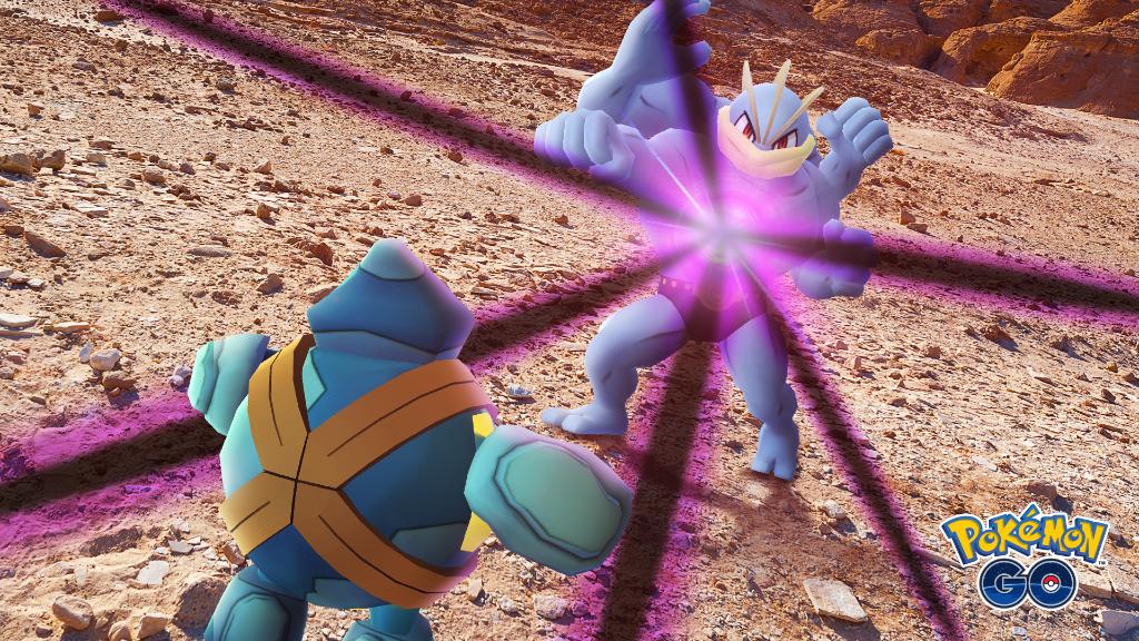Two fantasy monsters battling on rocky ground.